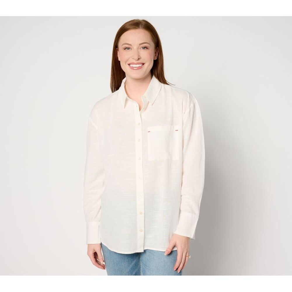BEAUTIFUL by Lawrence Zarian Women's Top Plus Sz 5X Cotton White A647942